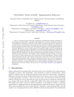 StreetMath: Study of LLMs' Approximation Behaviors