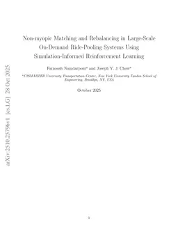 Non-myopic Matching and Rebalancing in Large-Scale On-Demand Ride-Pooling Systems Using Simulation-Informed Reinforcement Learning