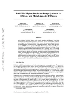 ScaleDiff: Higher-Resolution Image Synthesis via Efficient and Model-Agnostic Diffusion