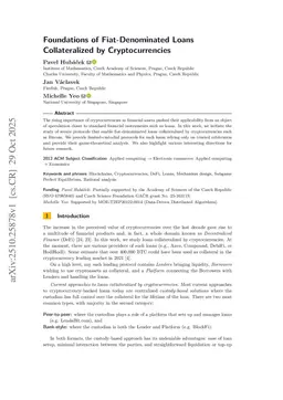 Foundations of Fiat-Denominated Loans Collateralized by Cryptocurrencies