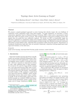 Topology-Aware Active Learning on Graphs