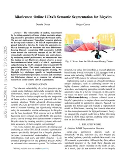 BikeScenes: Online LiDAR Semantic Segmentation for Bicycles