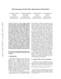 SoK: Honeypots & LLMs, More Than the Sum of Their Parts?