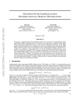 Gradient Flow Sampler-based Distributionally Robust Optimization
