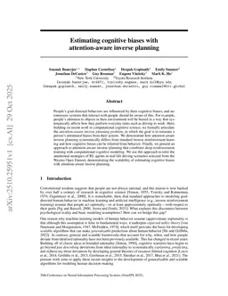 Estimating cognitive biases with attention-aware inverse planning