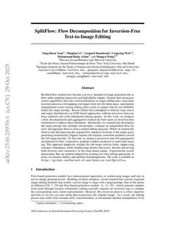 SplitFlow: Flow Decomposition for Inversion-Free Text-to-Image Editing