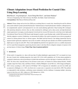 Climate Adaptation-Aware Flood Prediction for Coastal Cities Using Deep Learning