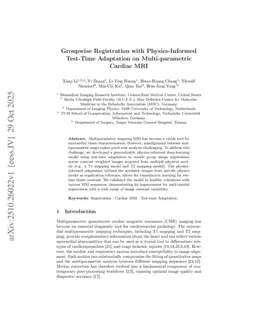 Groupwise Registration with Physics-Informed Test-Time Adaptation on Multi-parametric Cardiac MRI