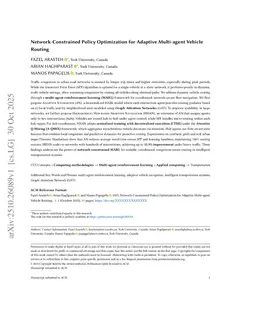 Network-Constrained Policy Optimization for Adaptive Multi-agent Vehicle Routing