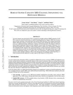 Robust Super-Capacity SRS Channel Inpainting via Diffusion Models