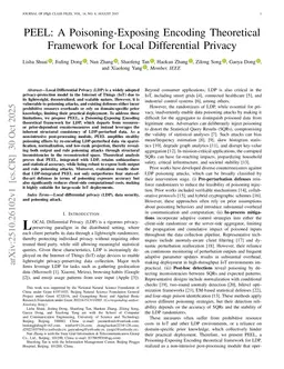 PEEL: A Poisoning-Exposing Encoding Theoretical Framework for Local Differential Privacy
