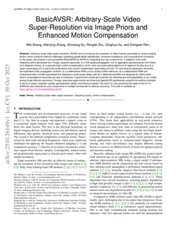 BasicAVSR: Arbitrary-Scale Video Super-Resolution via Image Priors and Enhanced Motion Compensation
