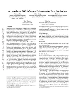 Accumulative SGD Influence Estimation for Data Attribution