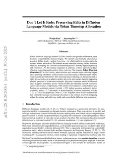 Don't Let It Fade: Preserving Edits in Diffusion Language Models via Token Timestep Allocation