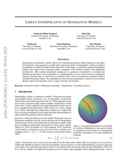 Likely Interpolants of Generative Models