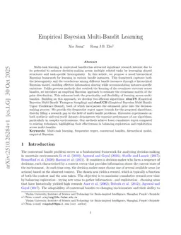 Empirical Bayesian Multi-Bandit Learning