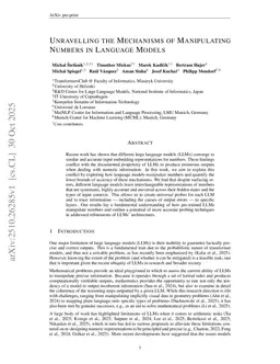 Unravelling the Mechanisms of Manipulating Numbers in Language Models