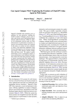 Can Agent Conquer Web? Exploring the Frontiers of ChatGPT Atlas Agent in Web Games