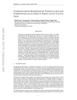 Understanding Hardness of Vision-Language Compositionality from A Token-level Causal Lens