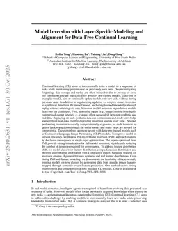 Model Inversion with Layer-Specific Modeling and Alignment for Data-Free Continual Learning
