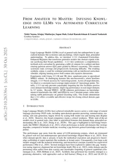 From Amateur to Master: Infusing Knowledge into LLMs via Automated Curriculum Learning