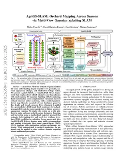 AgriGS-SLAM: Orchard Mapping Across Seasons via Multi-View Gaussian Splatting SLAM