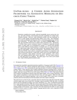 UniTok-Audio: A Unified Audio Generation Framework via Generative Modeling on Discrete Codec Tokens