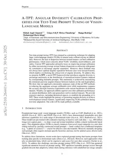 A-TPT: Angular Diversity Calibration Properties for Test-Time Prompt Tuning of Vision-Language Models