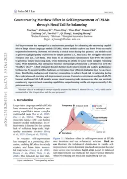 Counteracting Matthew Effect in Self-Improvement of LVLMs through Head-Tail Re-balancing