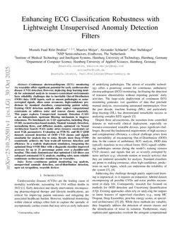 Enhancing ECG Classification Robustness with Lightweight Unsupervised Anomaly Detection Filters