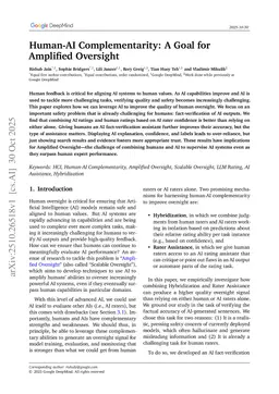 Human-AI Complementarity: A Goal for Amplified Oversight