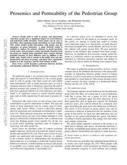 Proxemics and Permeability of the Pedestrian Group