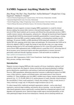 SAMRI: Segment Anything Model for MRI