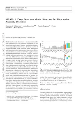MSAD: A Deep Dive into Model Selection for Time series Anomaly Detection