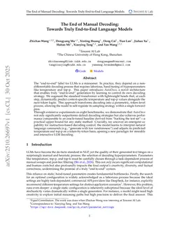 The End of Manual Decoding: Towards Truly End-to-End Language Models