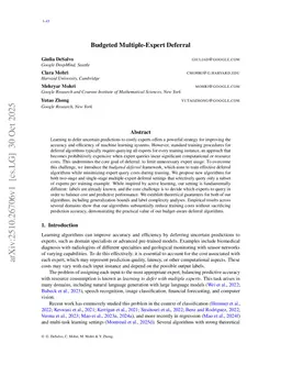 Budgeted Multiple-Expert Deferral