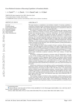 Cross-Platform Evaluation of Reasoning Capabilities in Foundation Models