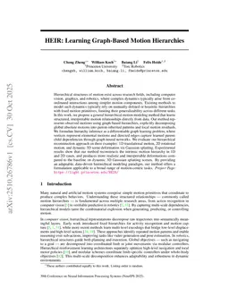 HEIR: Learning Graph-Based Motion Hierarchies