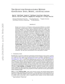 The Quest for Generalizable Motion Generation: Data, Model, and Evaluation