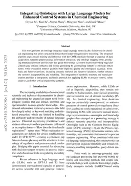 Integrating Ontologies with Large Language Models for Enhanced Control Systems in Chemical Engineering