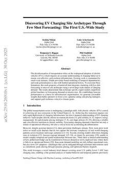 Discovering EV Charging Site Archetypes Through Few Shot Forecasting: The First U.S.-Wide Study