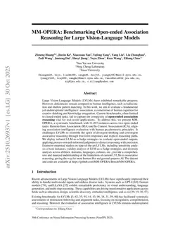 MM-OPERA: Benchmarking Open-ended Association Reasoning for Large Vision-Language Models