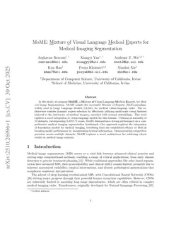 MoME: Mixture of Visual Language Medical Experts for Medical Imaging Segmentation