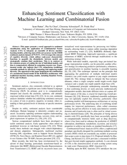 Enhancing Sentiment Classification with Machine Learning and Combinatorial Fusion