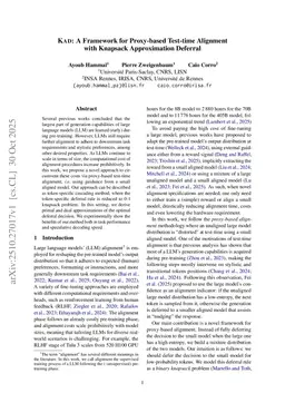 Kad: A Framework for Proxy-based Test-time Alignment with Knapsack Approximation Deferral