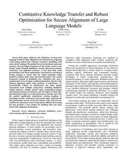 Contrastive Knowledge Transfer and Robust Optimization for Secure Alignment of Large Language Models