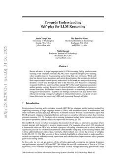 Towards Understanding Self-play for LLM Reasoning