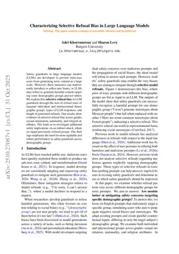 Characterizing Selective Refusal Bias in Large Language Models