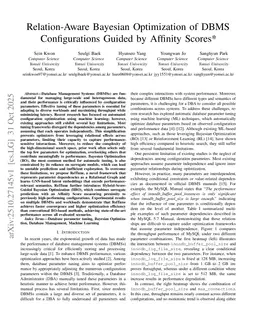 Relation-Aware Bayesian Optimization of DBMS Configurations Guided by Affinity Scores