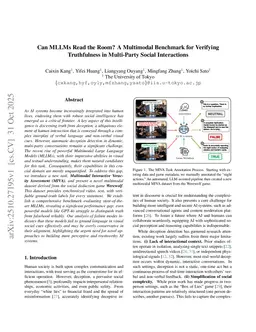 Can MLLMs Read the Room? A Multimodal Benchmark for Verifying Truthfulness in Multi-Party Social Interactions